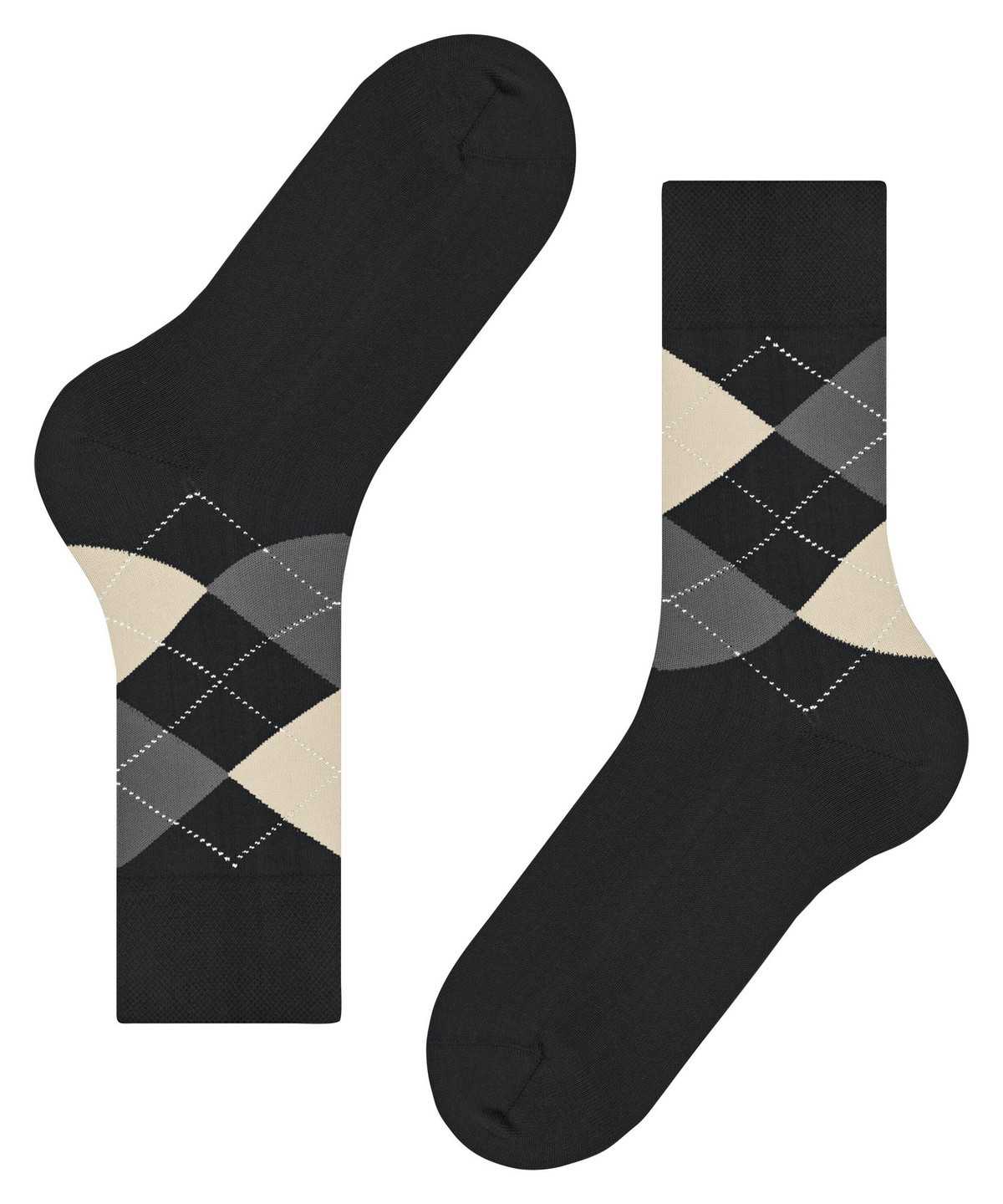 Falke Sensitive Argyle Socks Zokni Férfi Fekete | OFAN-65972