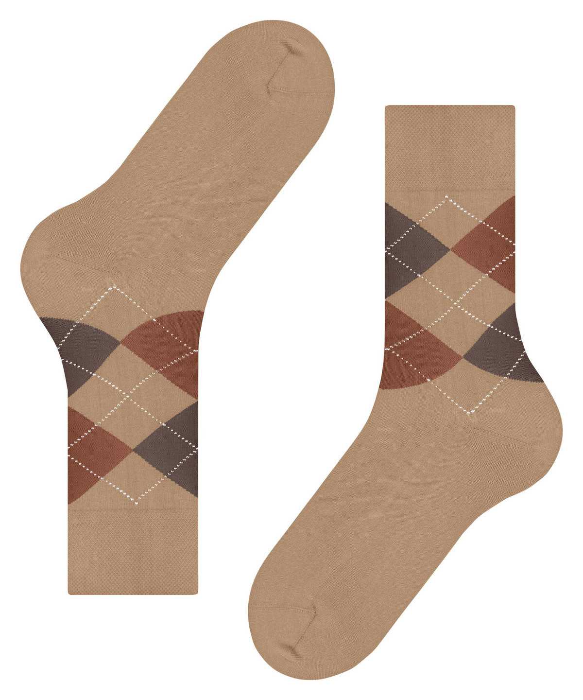 Falke Sensitive Argyle Socks Zokni Férfi Bézs | LEKG-36815