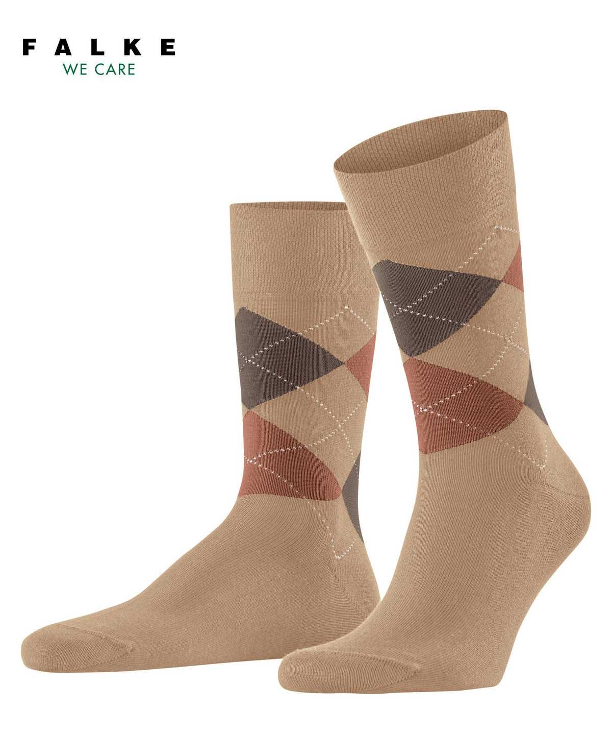 Falke Sensitive Argyle Socks Zokni Férfi Bézs | LEKG-36815