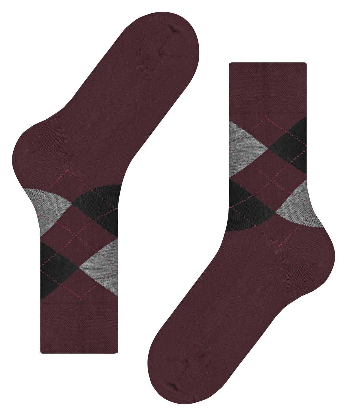 Falke Sensitive Argyle Socks Zokni Férfi Piros | TWQL-19645