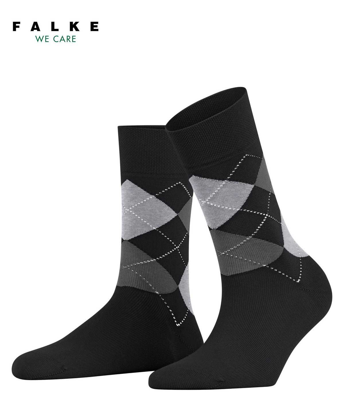 Falke Sensitive Argyle Socks Zokni Női Fekete | VJIM-03175