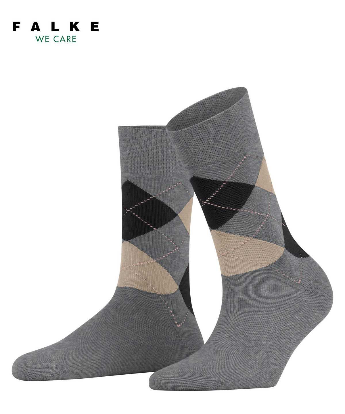 Falke Sensitive Argyle Socks Zokni Női Szürke | OPUI-28049