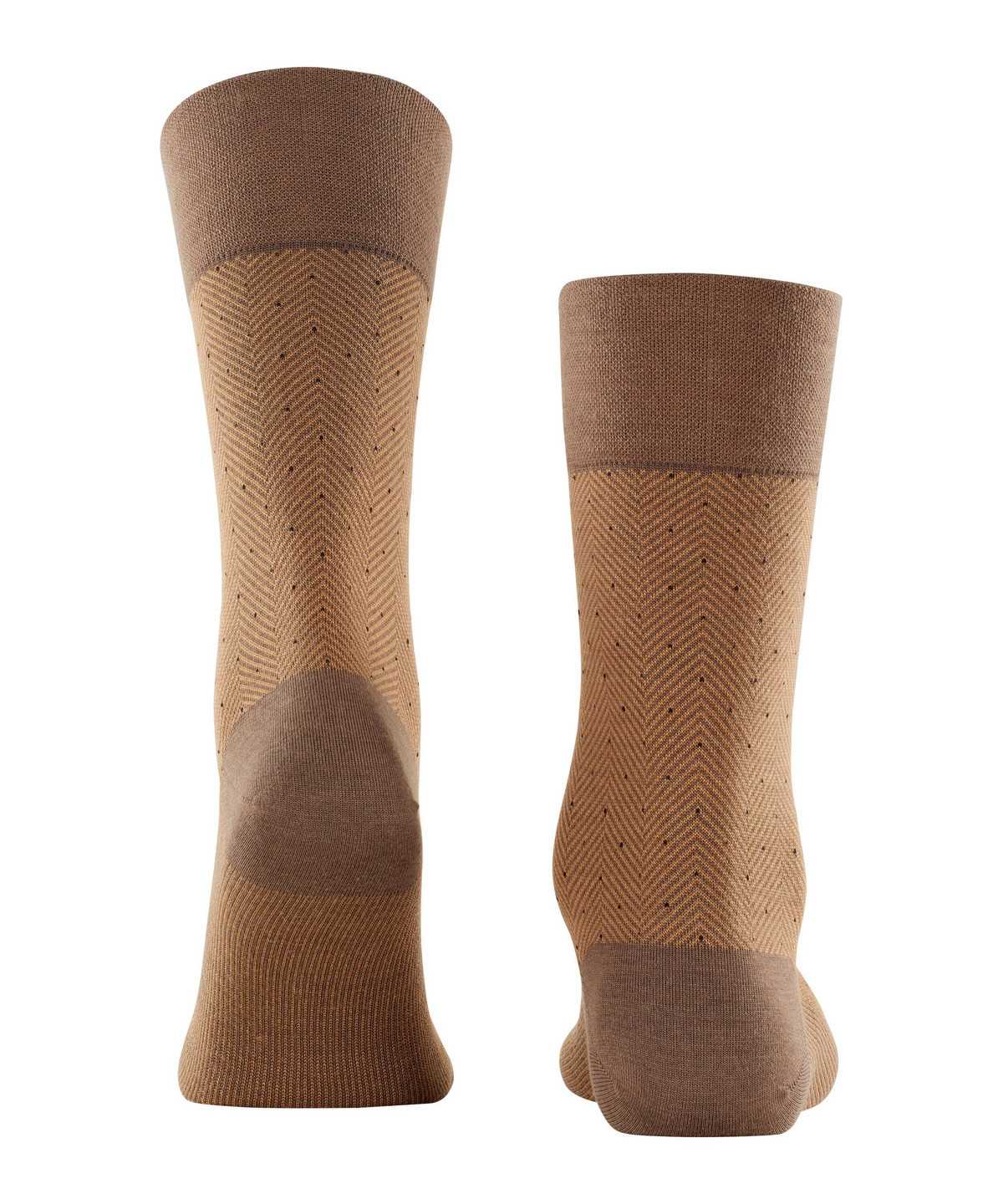 Falke Sensitive Herringbone Socks Zokni Férfi Barna | RJWO-47856