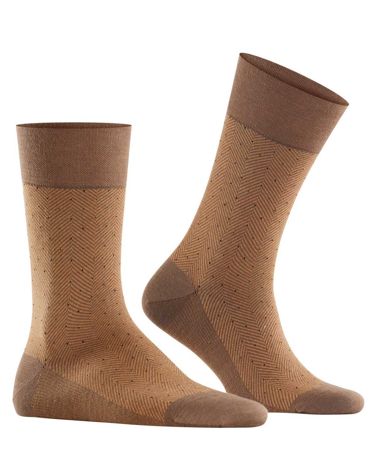 Falke Sensitive Herringbone Socks Zokni Férfi Barna | RJWO-47856