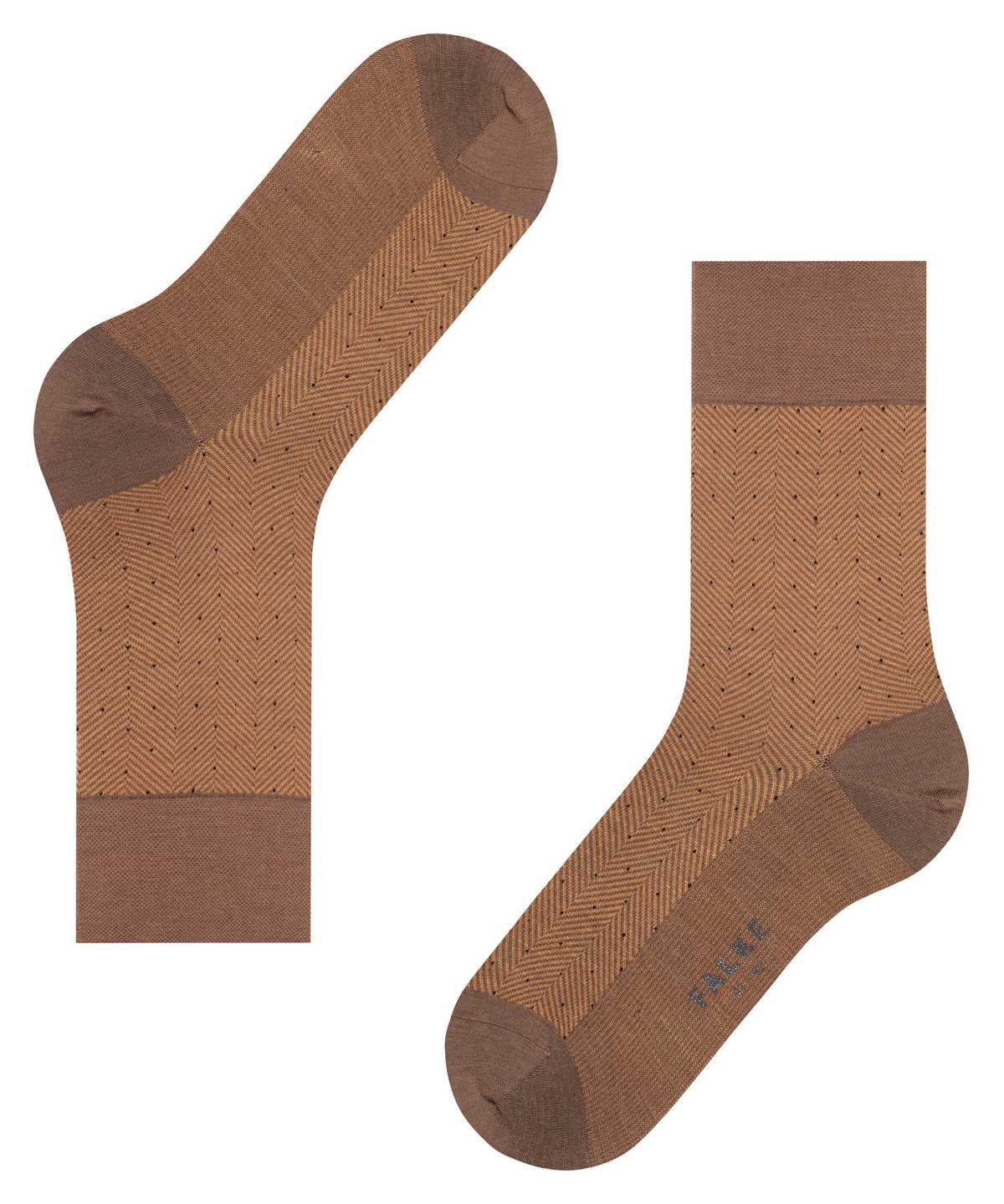 Falke Sensitive Herringbone Socks Zokni Férfi Barna | RJWO-47856