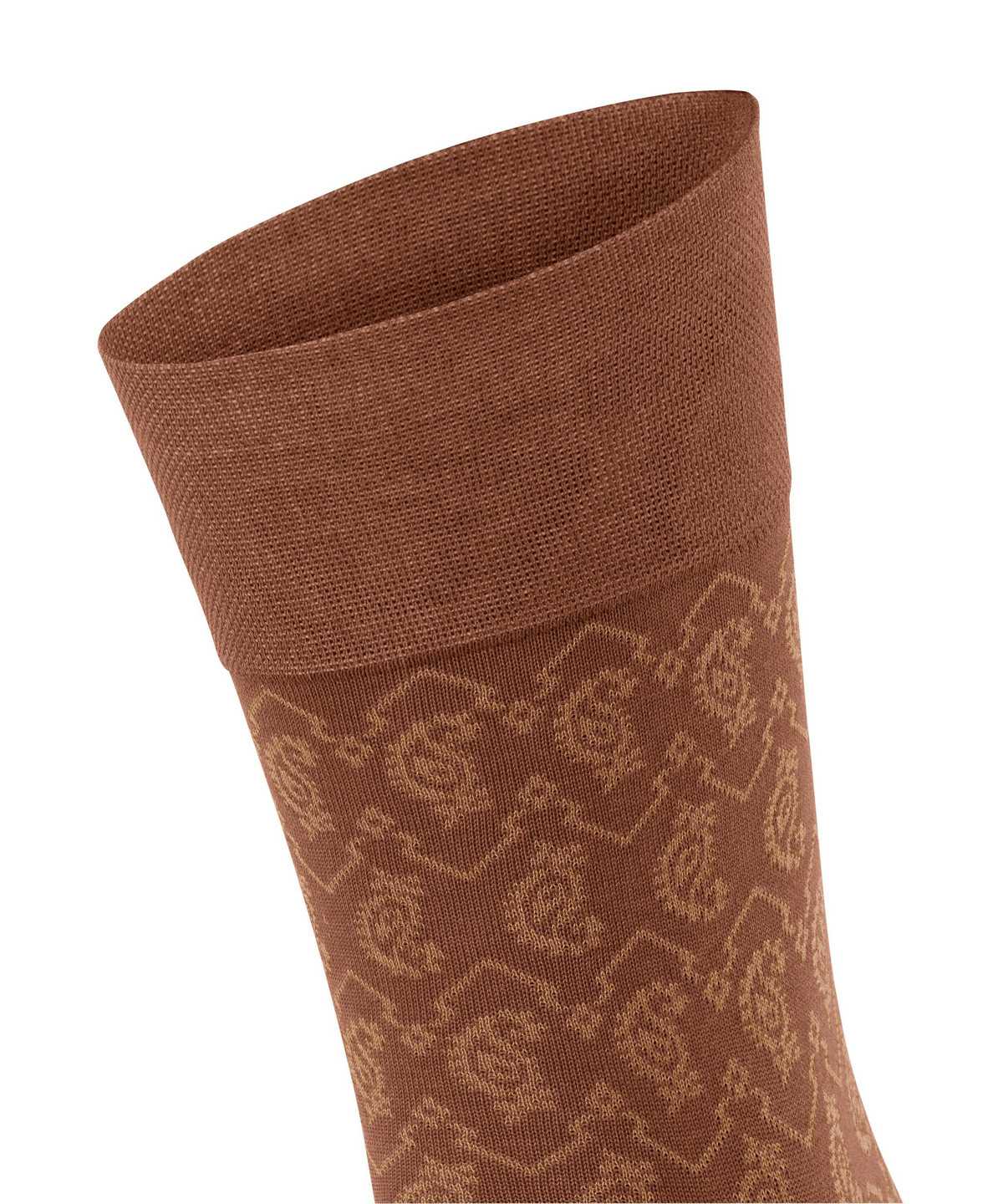 Falke Sensitive Indian Tie Pattern Socks Zokni Férfi Barna | XBKW-48365