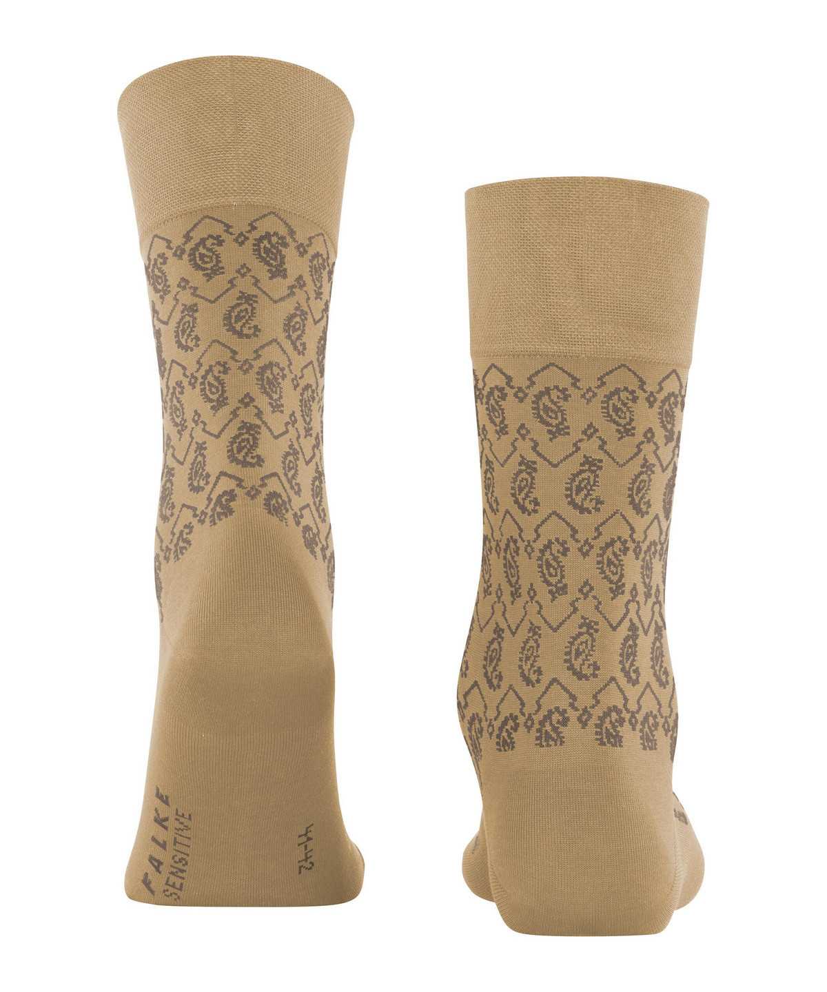 Falke Sensitive Indian Tie Pattern Socks Zokni Férfi Bézs | ZOLJ-03245