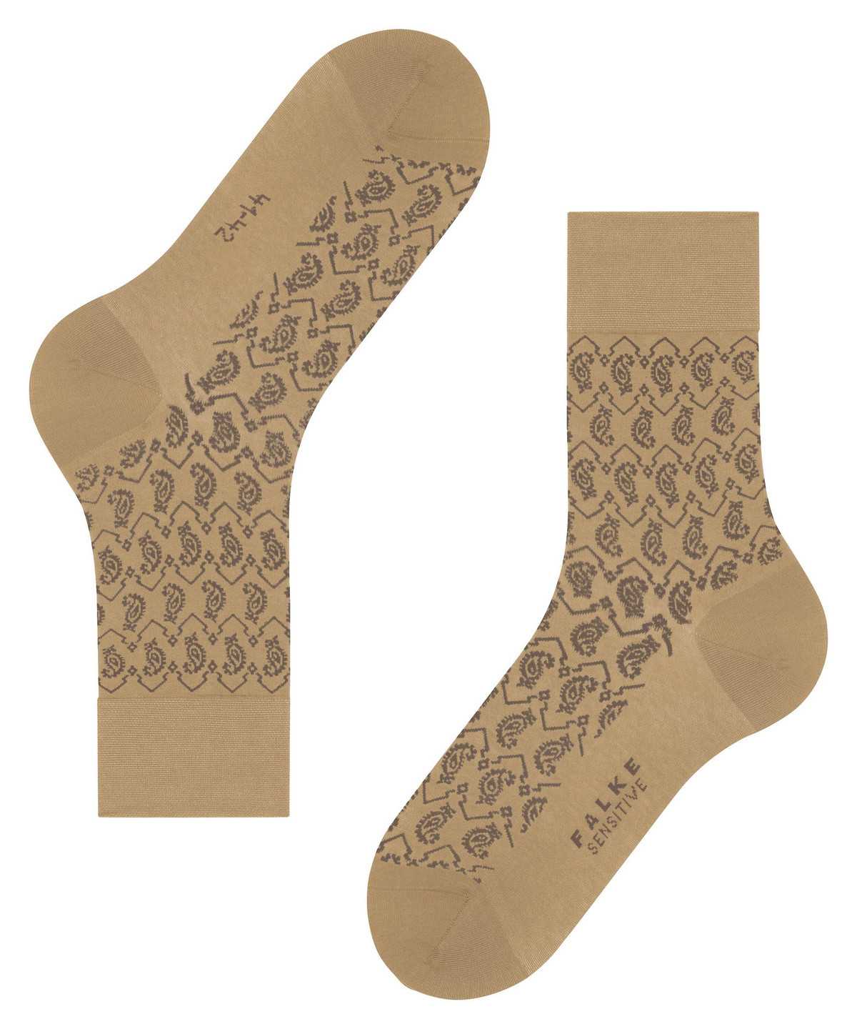 Falke Sensitive Indian Tie Pattern Socks Zokni Férfi Bézs | ZOLJ-03245