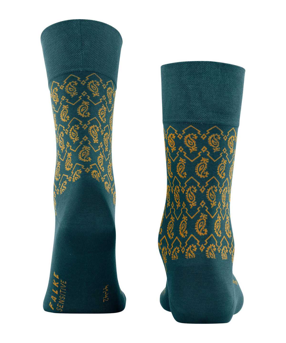 Falke Sensitive Indian Tie Pattern Socks Zokni Férfi Zöld | OUAB-76904