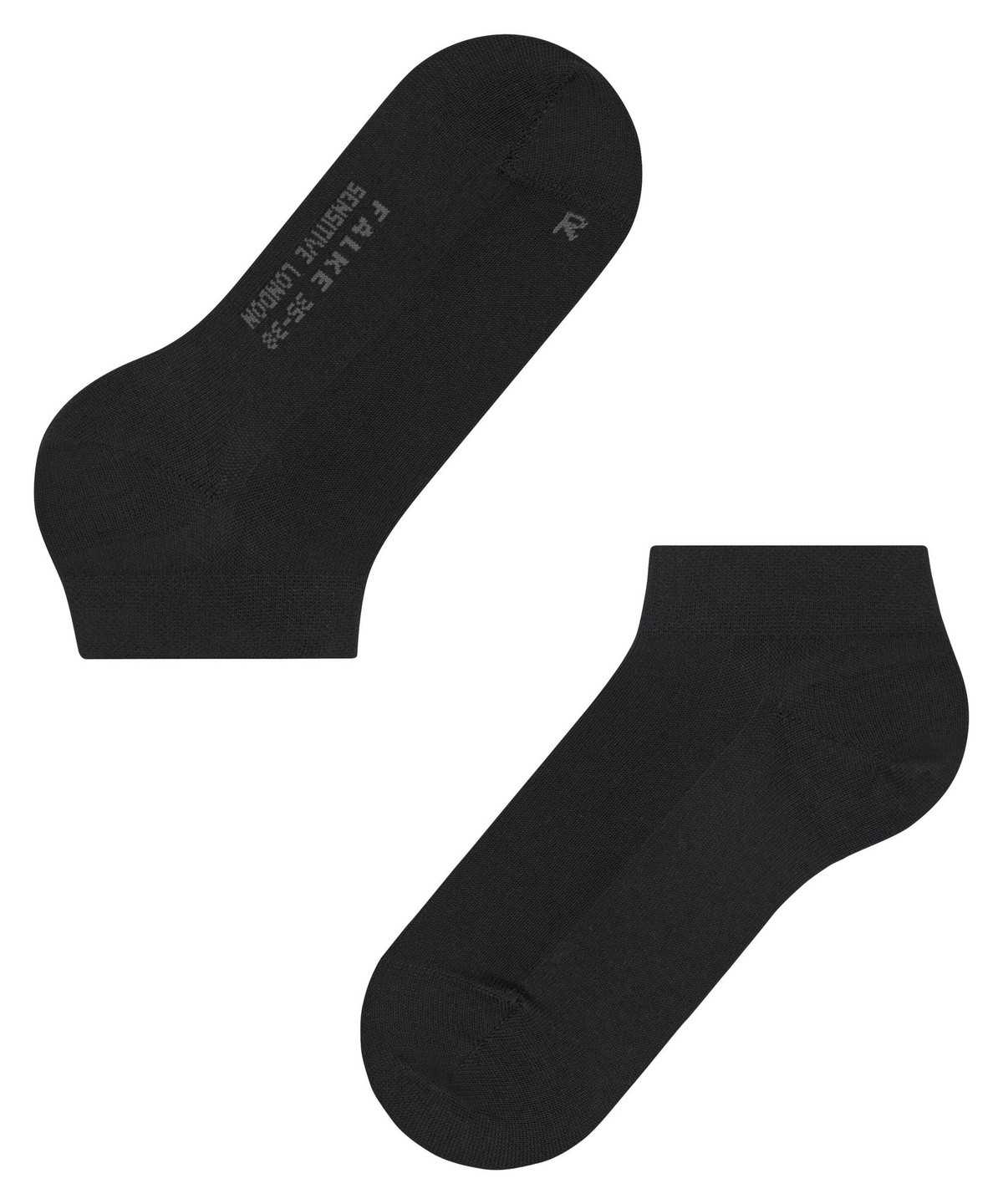 Falke Sensitive London Sneaker socks Zokni Női Fekete | EIXR-89230