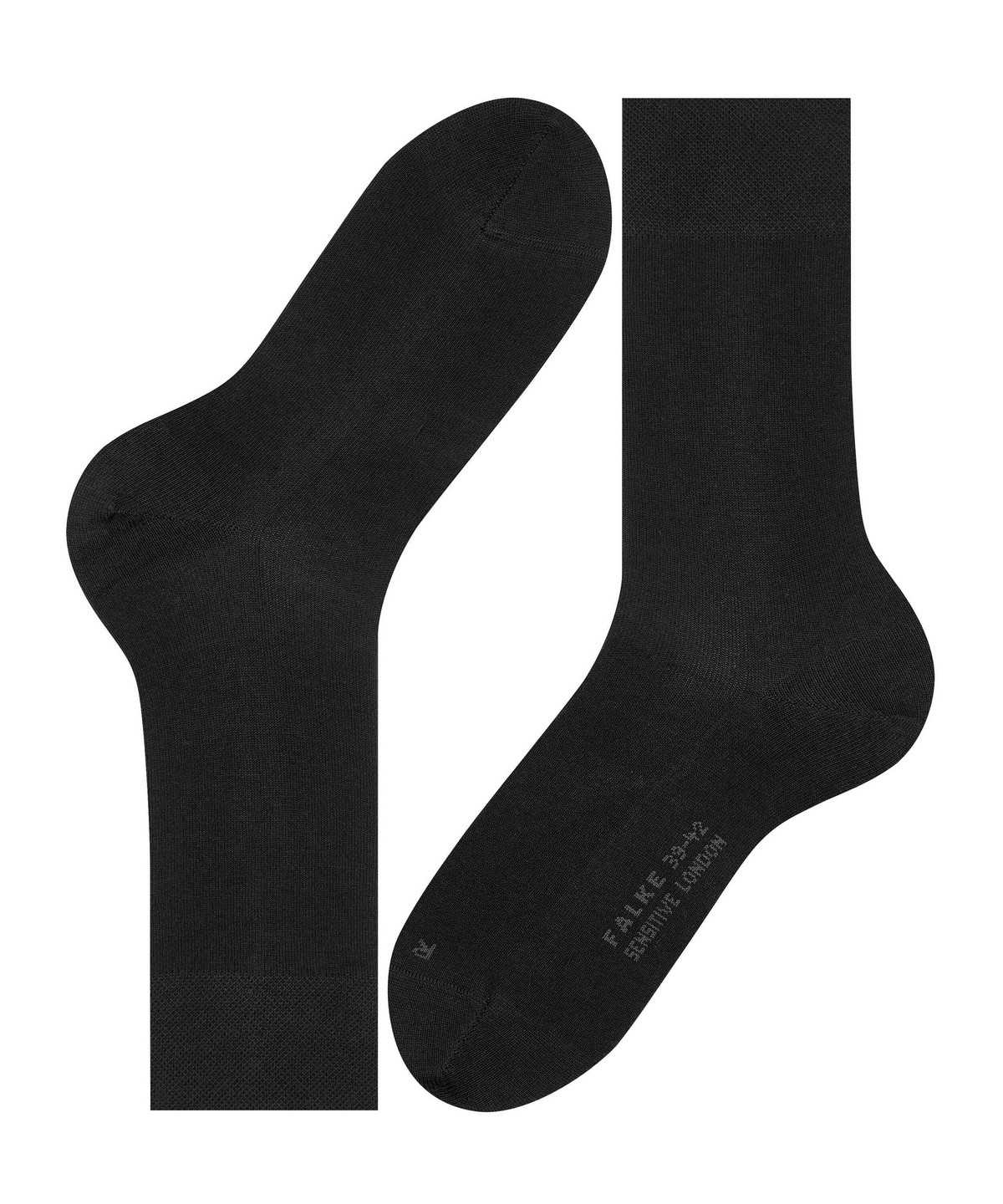 Falke Sensitive London Socks Zokni Férfi Fekete | BEFD-67954