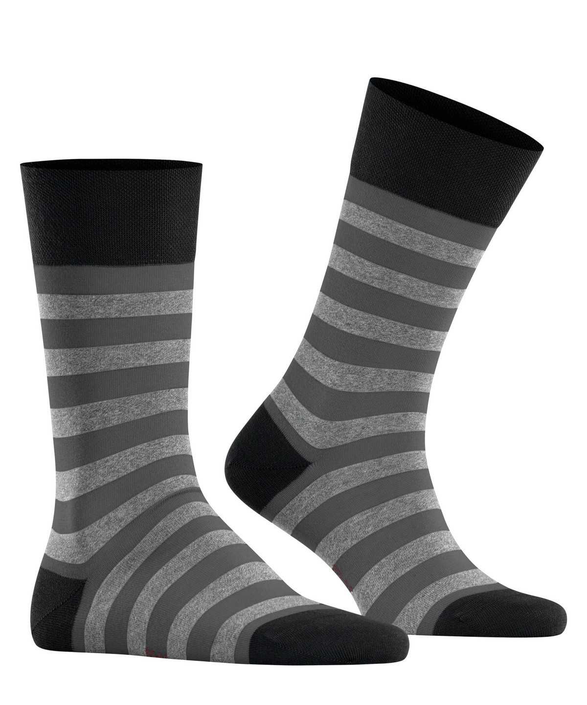 Falke Sensitive Mapped Line Socks Zokni Férfi Fekete | QOWG-13579