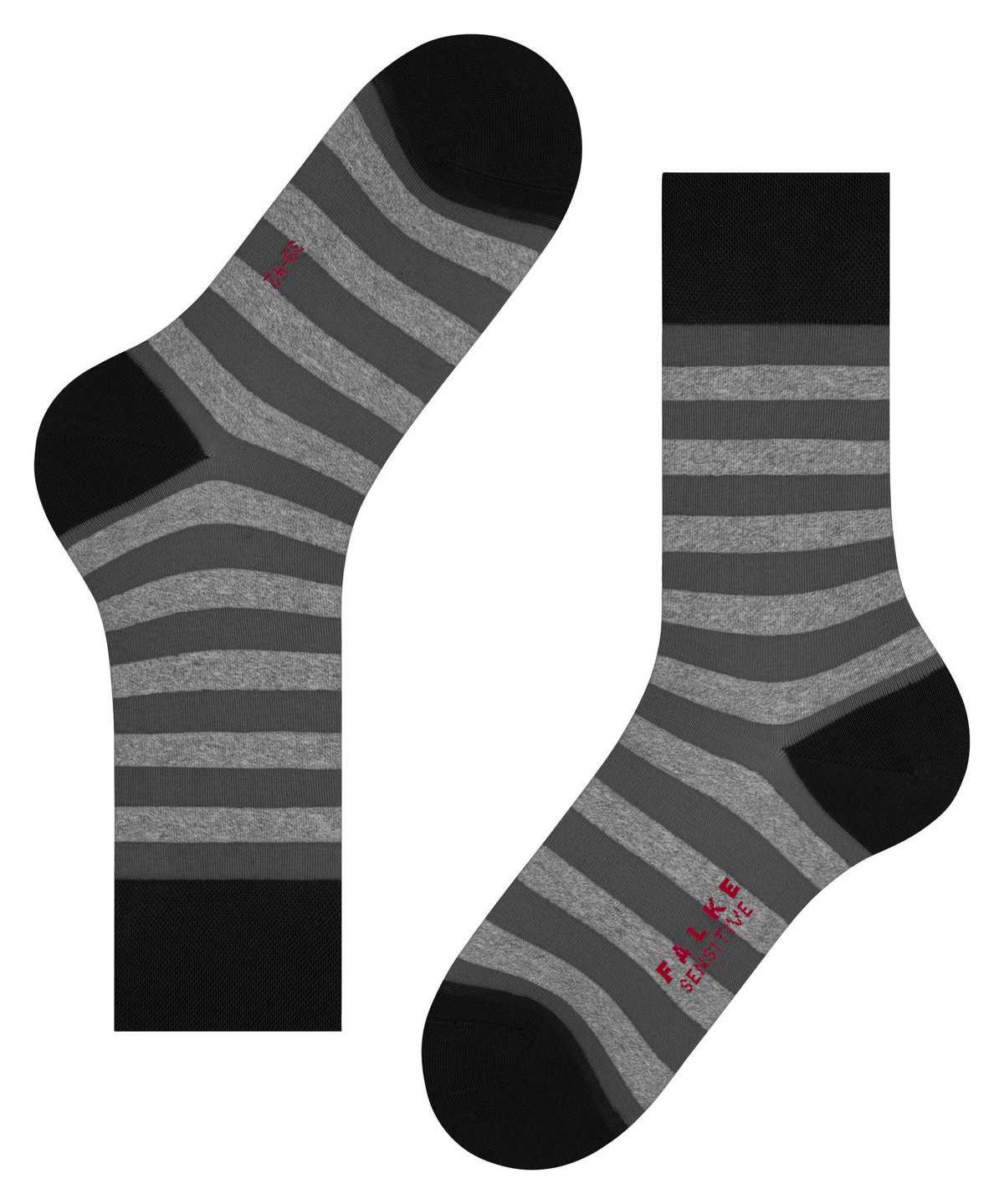 Falke Sensitive Mapped Line Socks Zokni Férfi Fekete | QOWG-13579