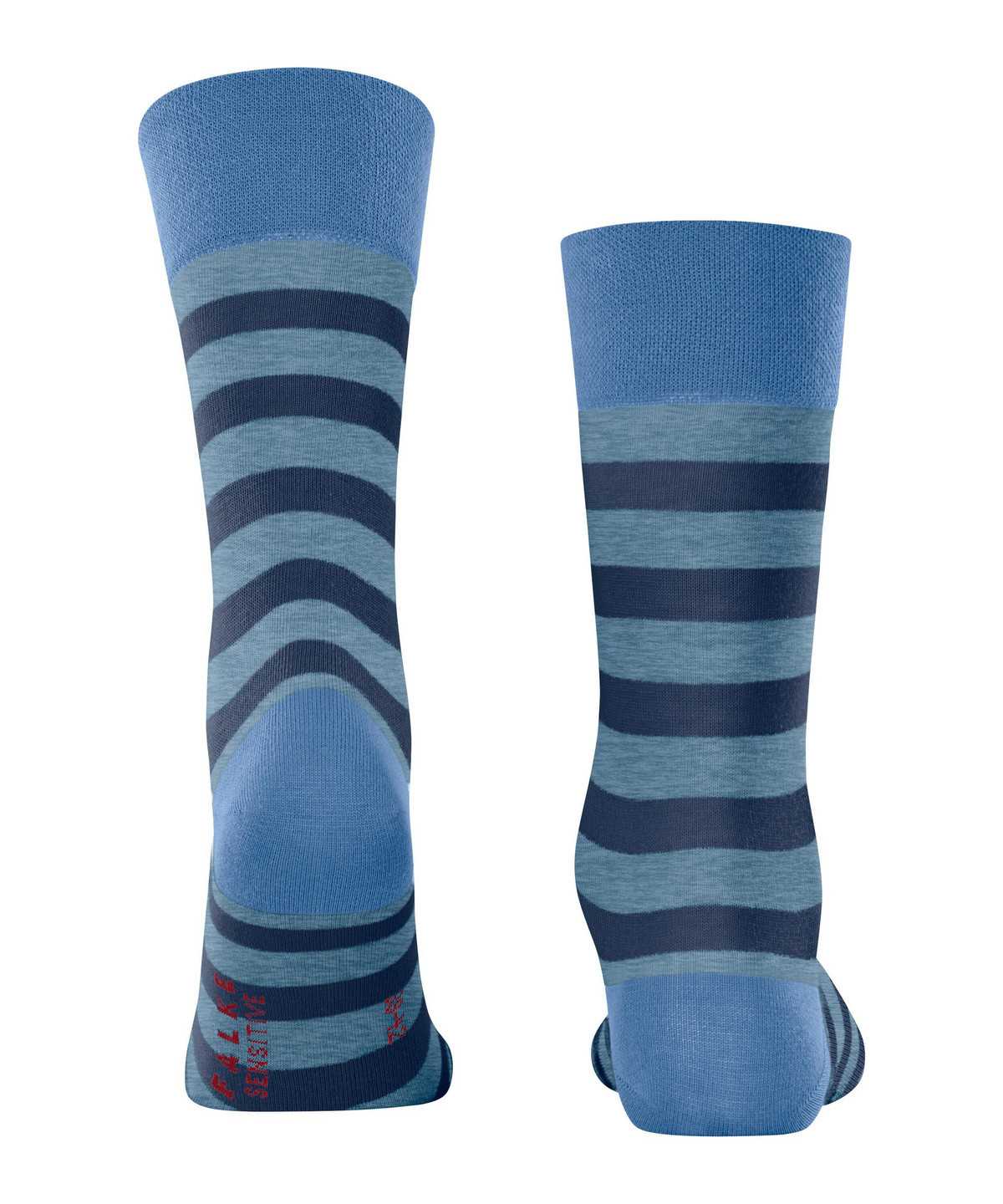 Falke Sensitive Mapped Line Socks Zokni Férfi Kék | DRTQ-85397