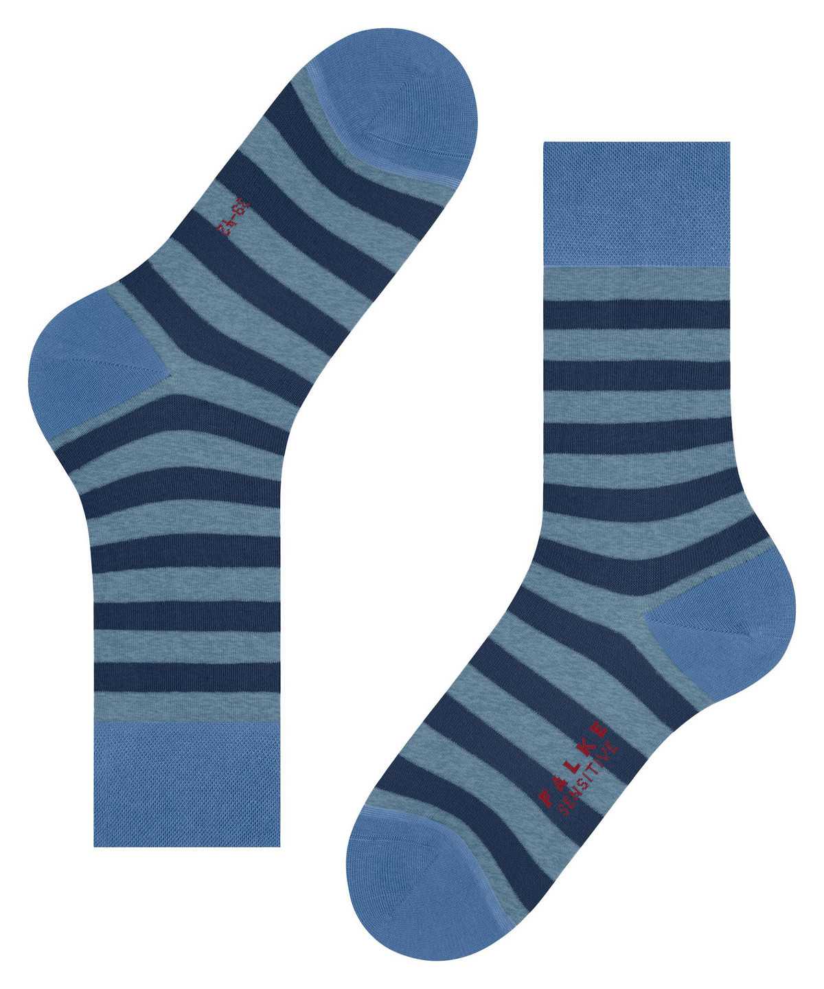 Falke Sensitive Mapped Line Socks Zokni Férfi Kék | DRTQ-85397