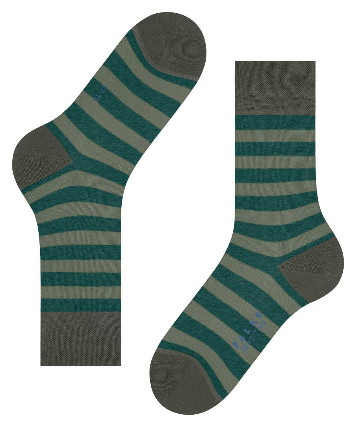 Falke Sensitive Mapped Line Socks Zokni Férfi Zöld | PWLD-47692