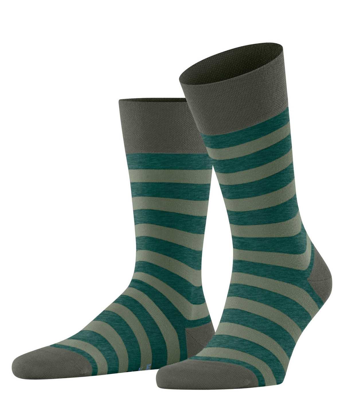 Falke Sensitive Mapped Line Socks Zokni Férfi Zöld | PWLD-47692