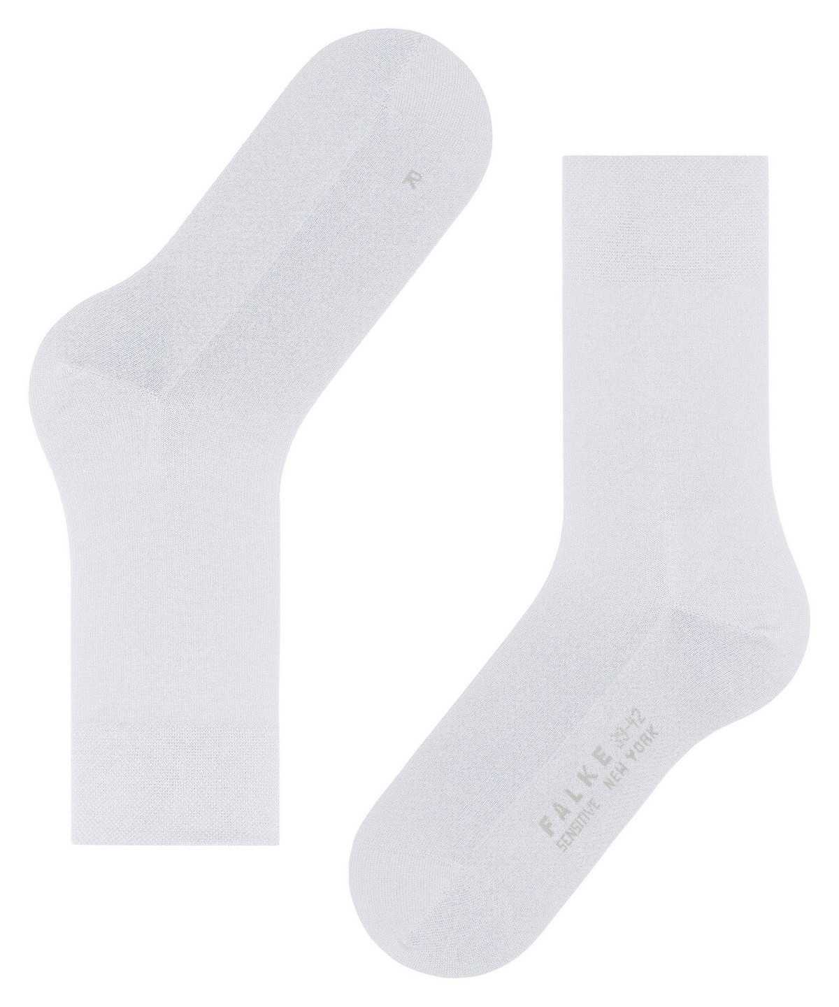 Falke Sensitive New York Socks Zokni Női Fehér | BCDV-41087