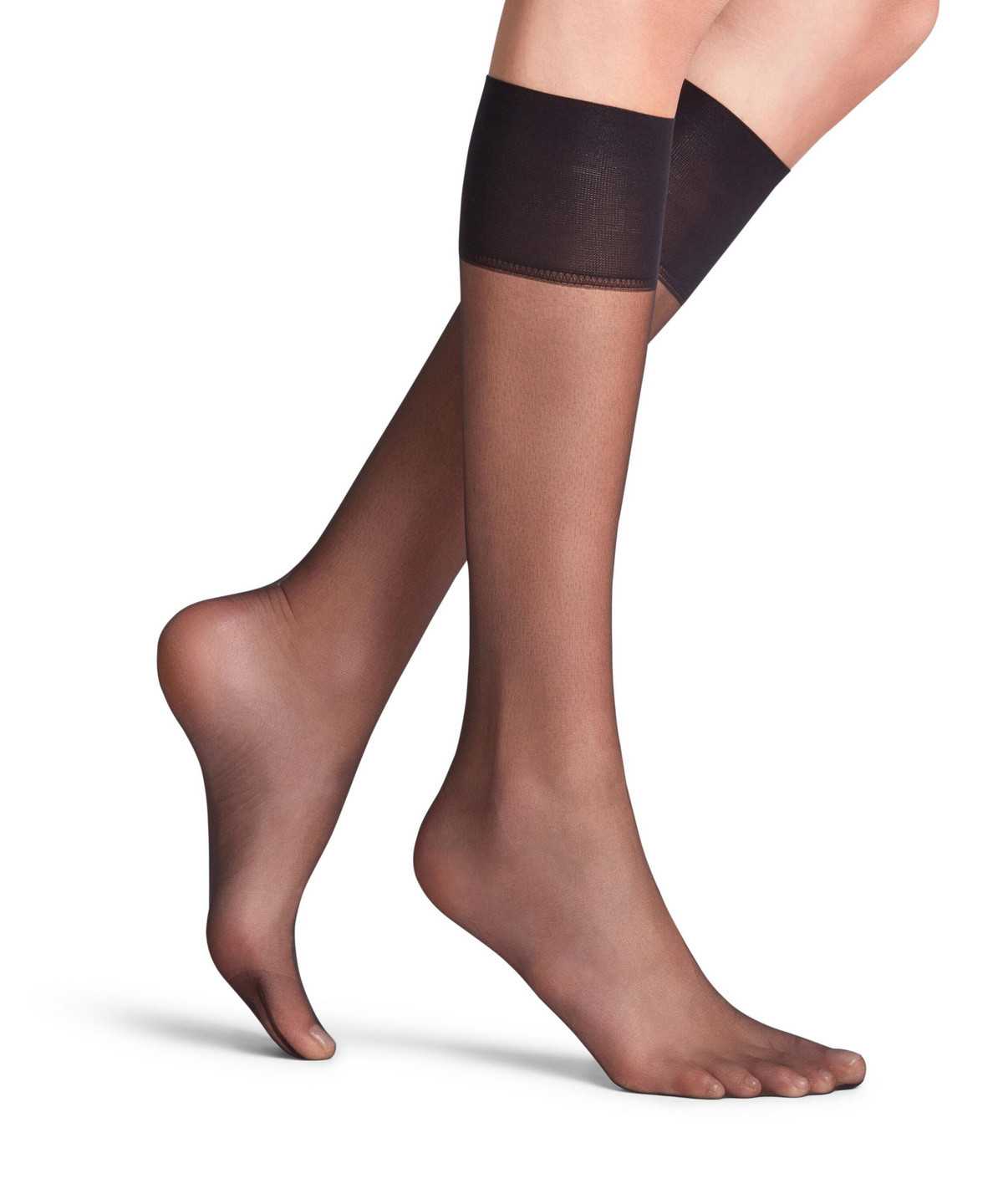 Falke Shelina 12 DEN Knee-high Socks Zokni Női Fekete | ZIGN-86921