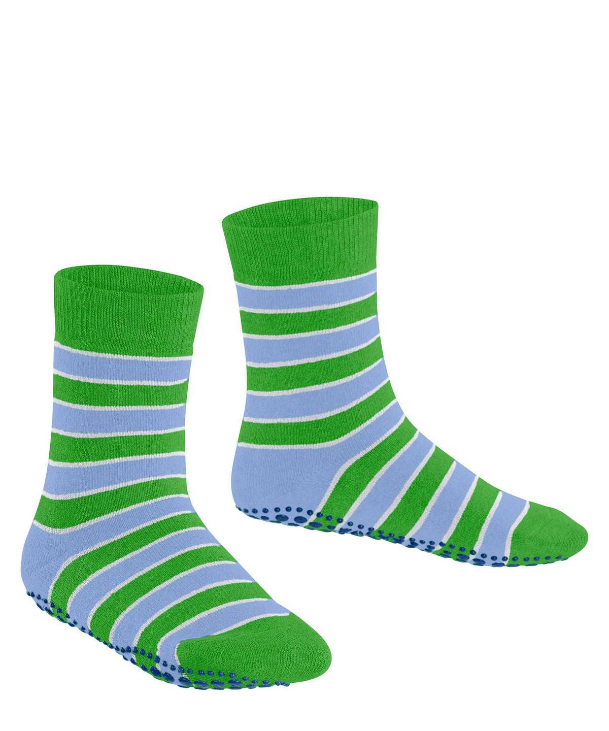 Falke Simple Stripes House socks Zokni Gyerek Zöld | EDUC-58104