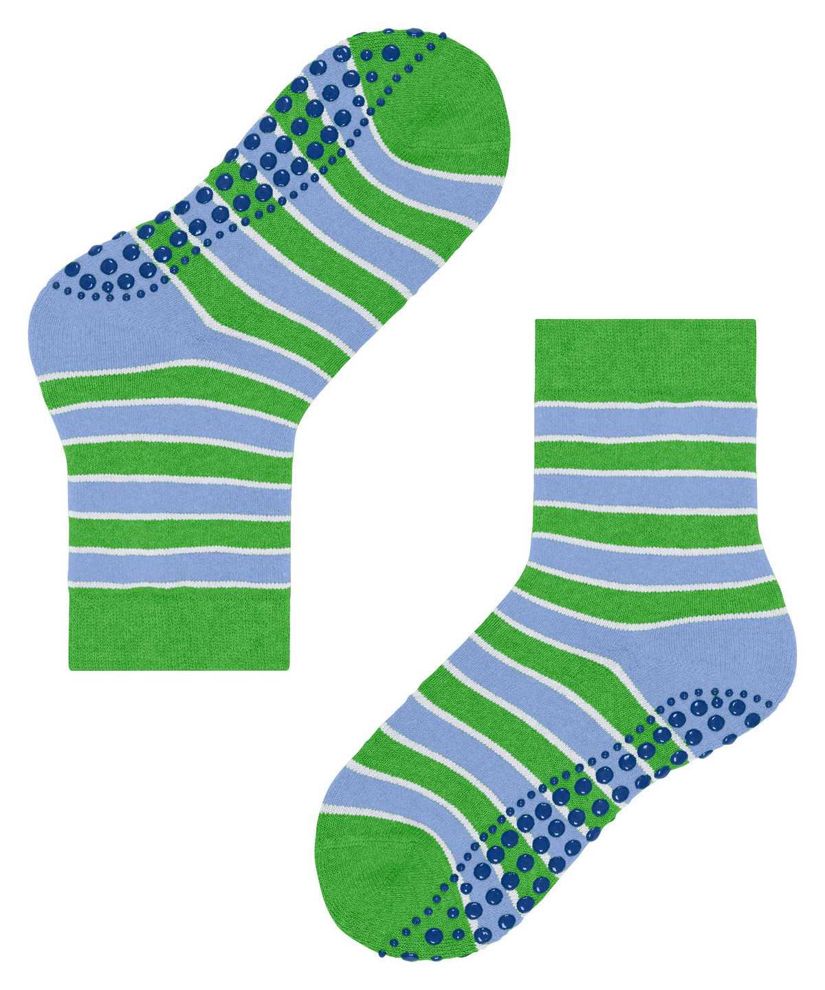 Falke Simple Stripes House socks Zokni Gyerek Zöld | EDUC-58104