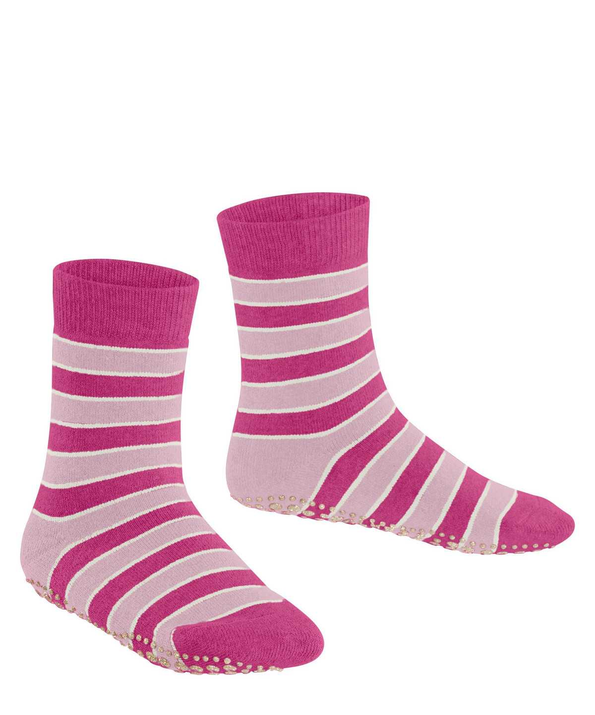 Falke Simple Stripes House socks Zokni Gyerek Rózsaszín | FEGT-49875