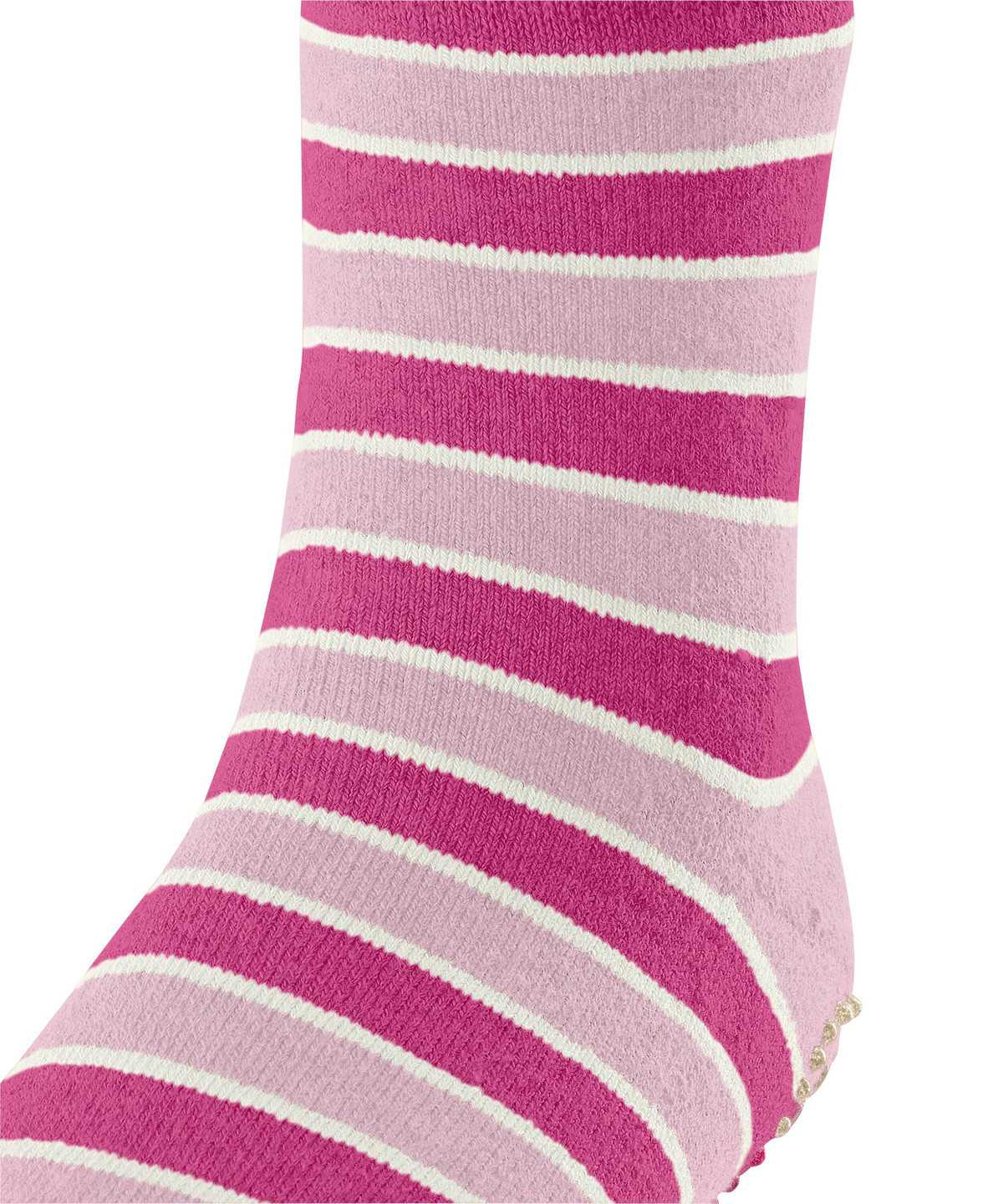 Falke Simple Stripes House socks Zokni Gyerek Rózsaszín | FEGT-49875