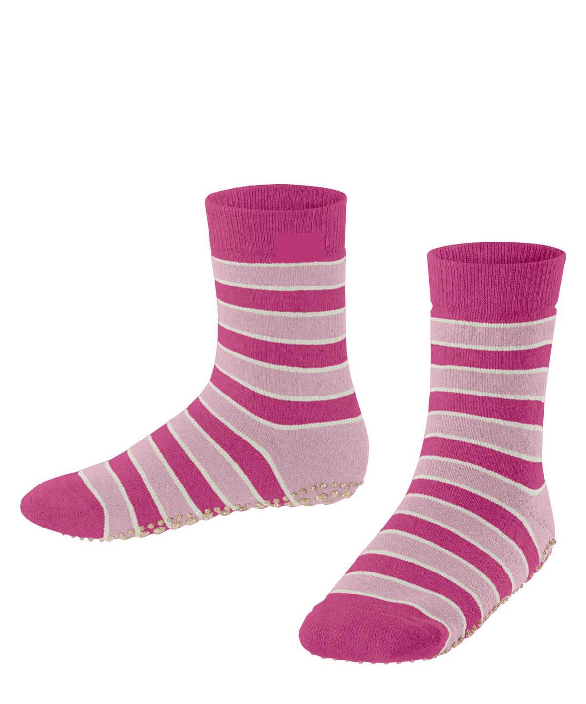 Falke Simple Stripes House socks Zokni Gyerek Rózsaszín | FEGT-49875