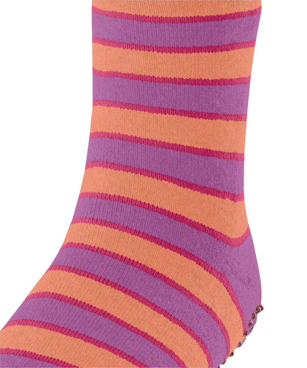 Falke Simple Stripes House socks Zokni Gyerek Piros | LAUZ-20785