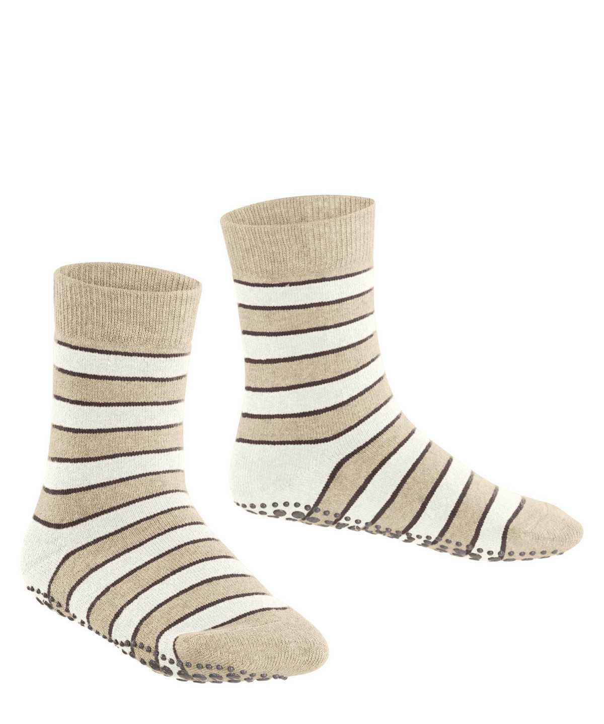 Falke Simple Stripes House socks Zokni Gyerek Bézs | ZEYT-72180