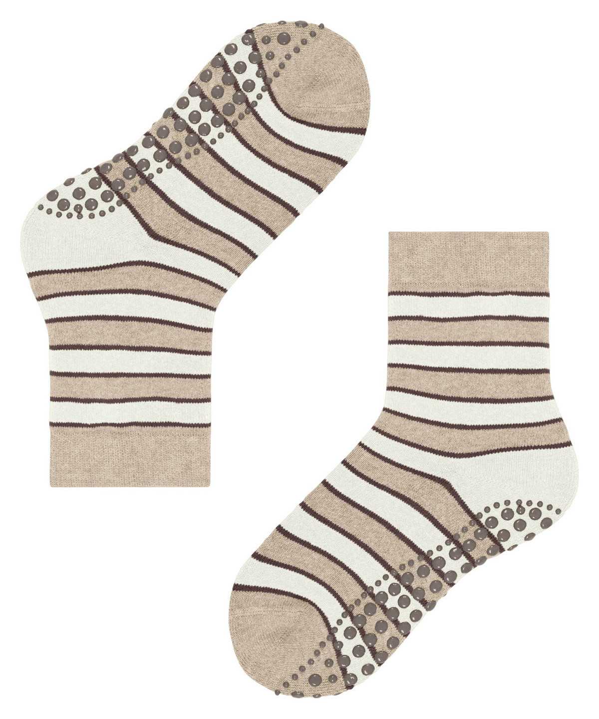 Falke Simple Stripes House socks Zokni Gyerek Bézs | ZEYT-72180