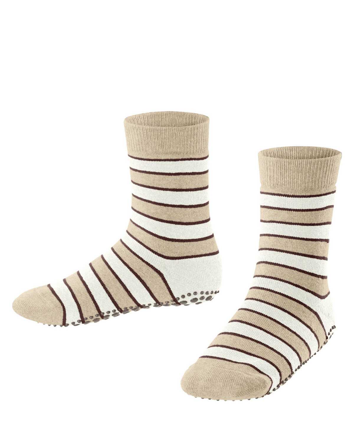 Falke Simple Stripes House socks Zokni Gyerek Bézs | ZEYT-72180