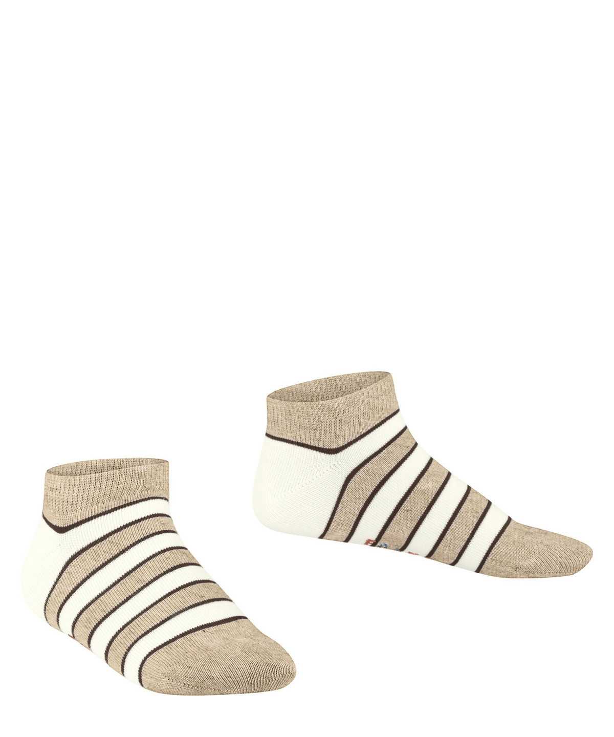 Falke Simple Stripes Sneaker socks Zokni Gyerek Bézs | VJUC-23964