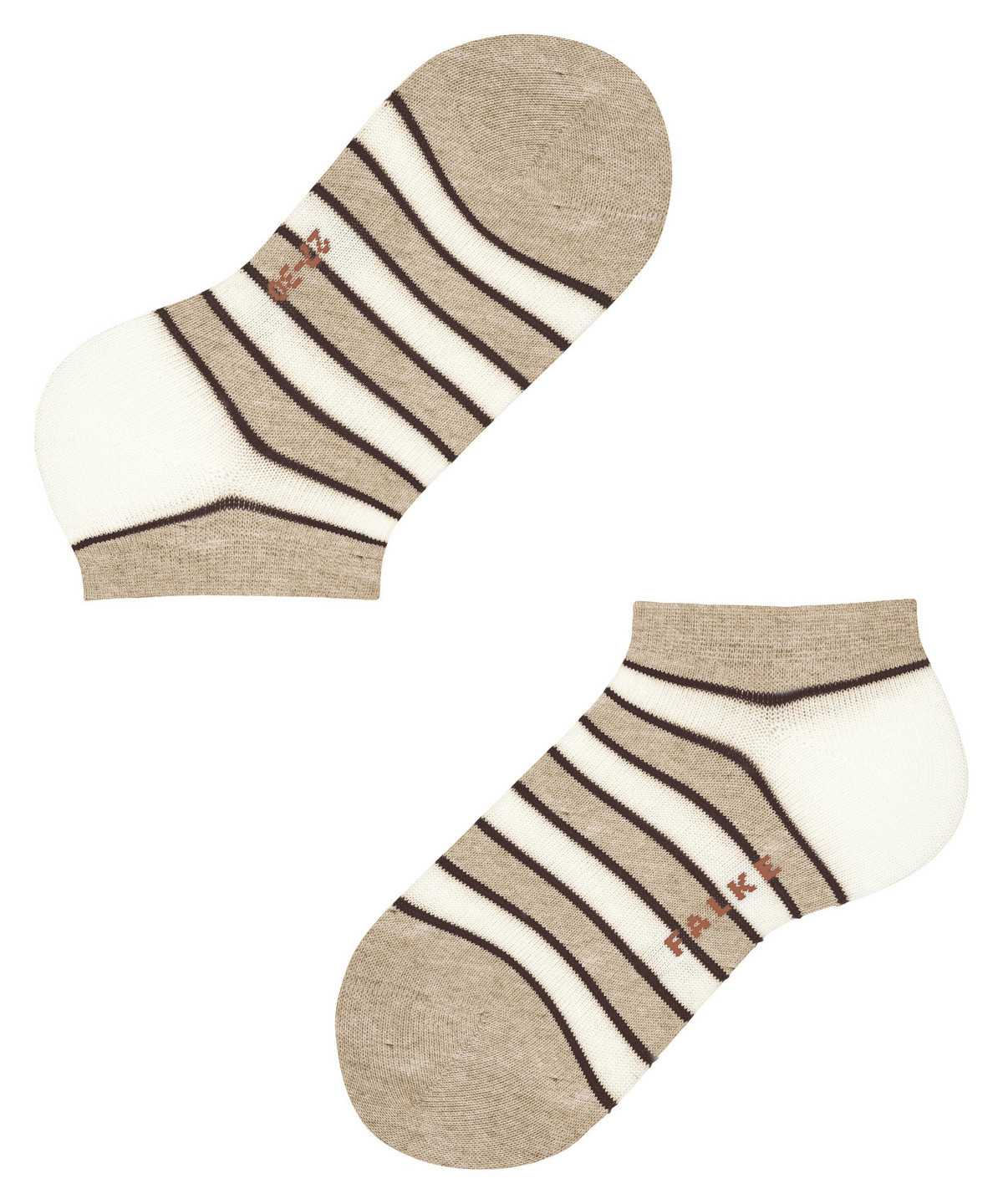 Falke Simple Stripes Sneaker socks Zokni Gyerek Bézs | VJUC-23964