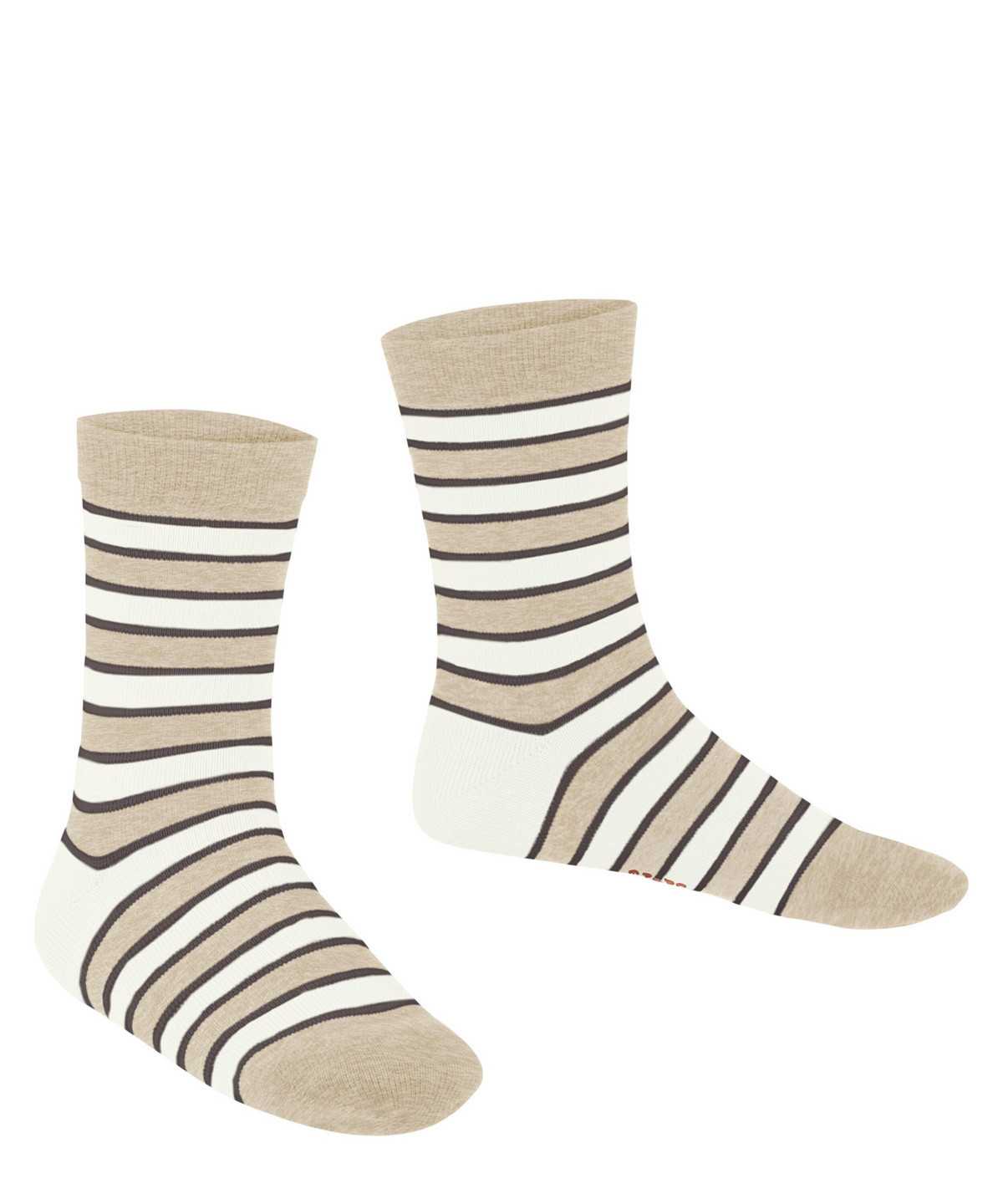 Falke Simple Stripes Socks Zokni Gyerek Bézs | NXIG-59372