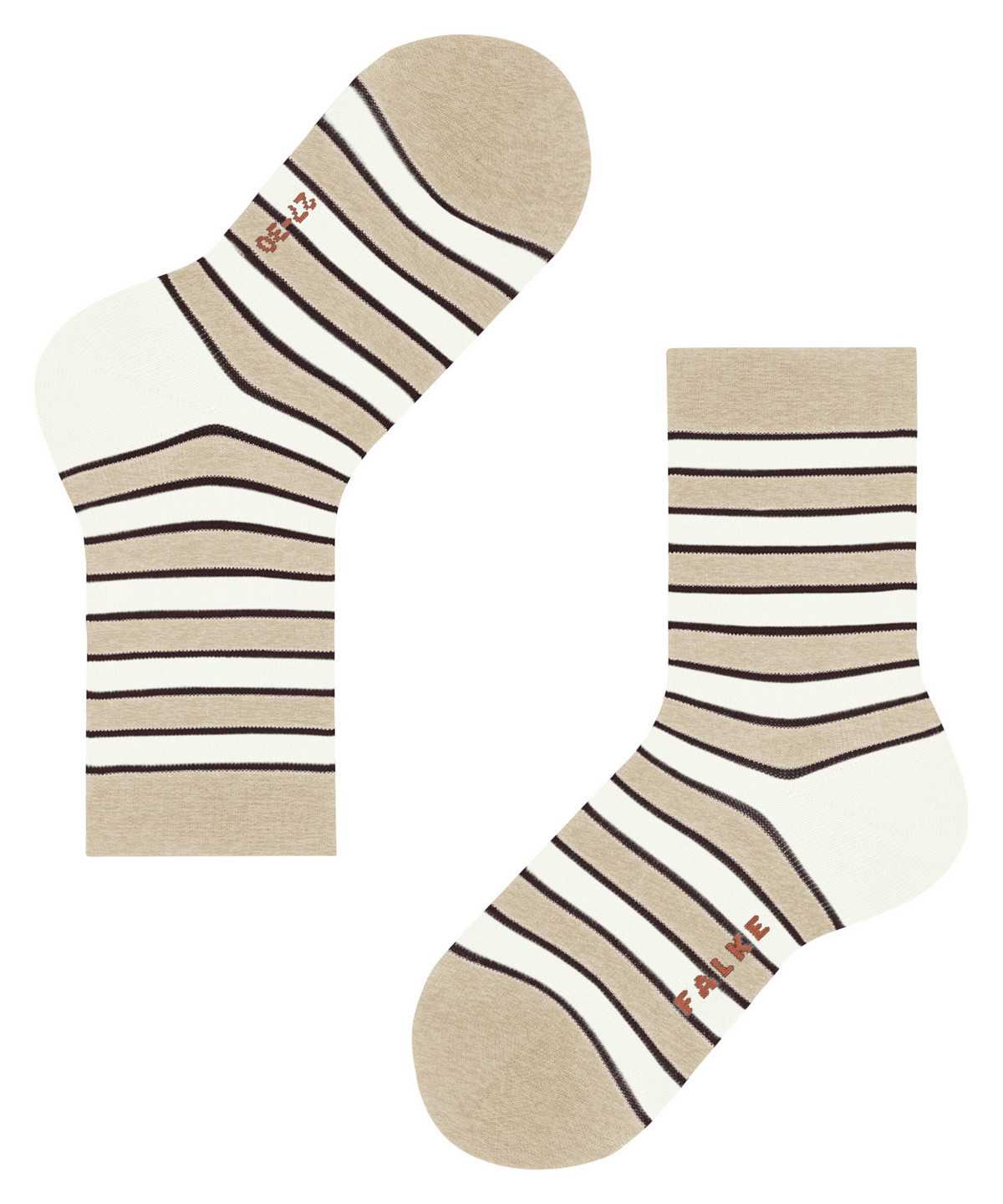 Falke Simple Stripes Socks Zokni Gyerek Bézs | NXIG-59372