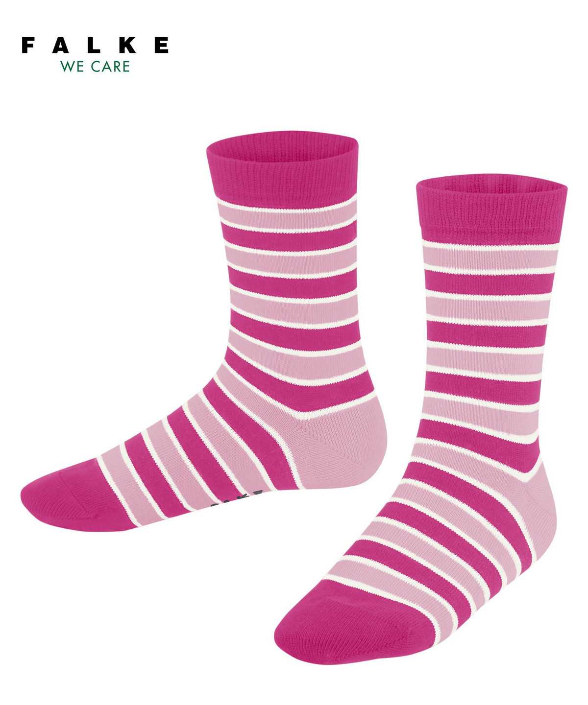 Falke Simple Stripes Socks Zokni Gyerek Rózsaszín | QFDG-12874