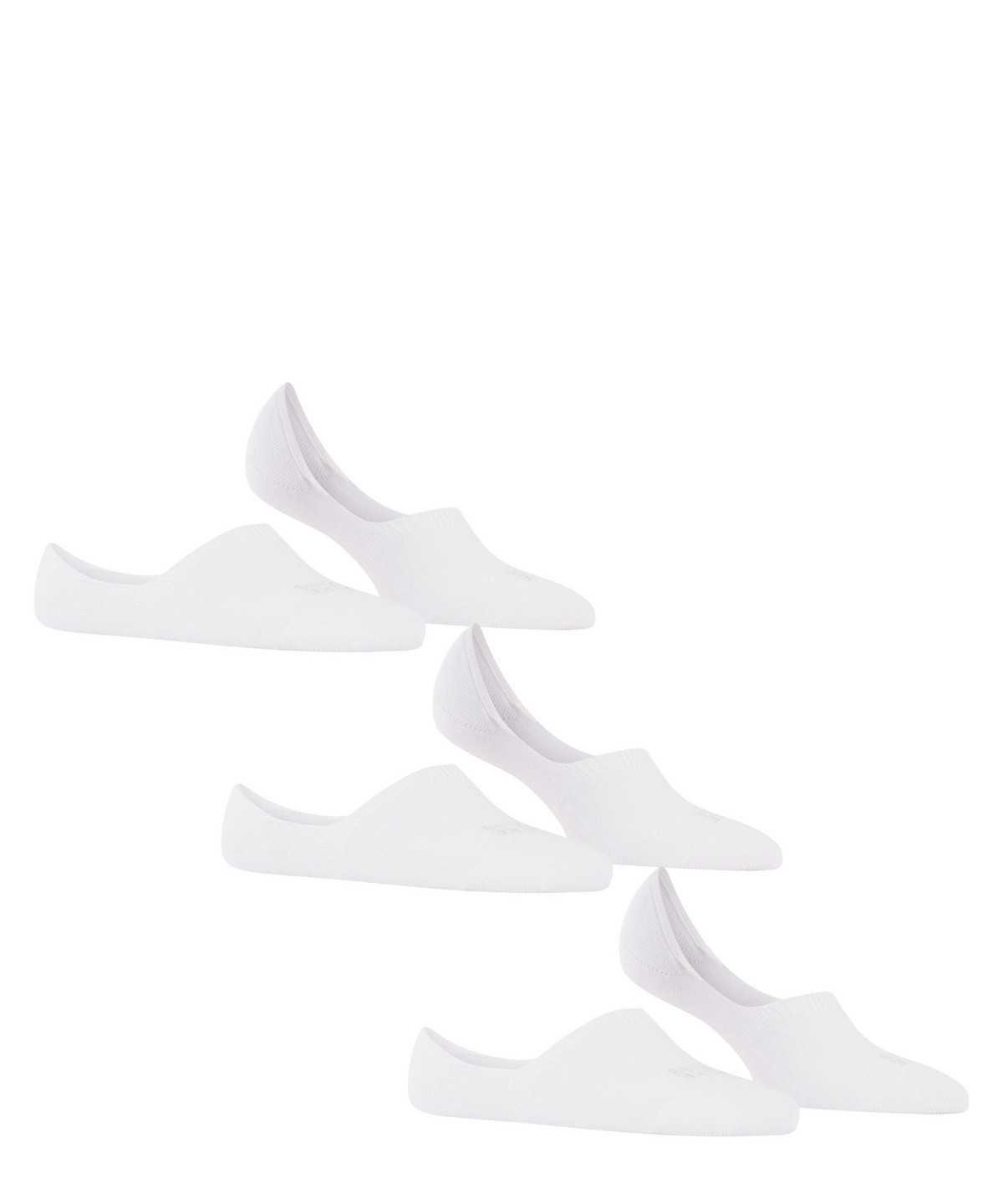 Falke Step 3-Pack Invisibles No Show Socks Női Fehér | MBKL-52930