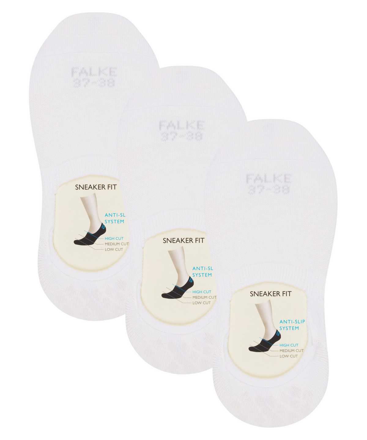 Falke Step 3-Pack Invisibles No Show Socks Női Fehér | MBKL-52930