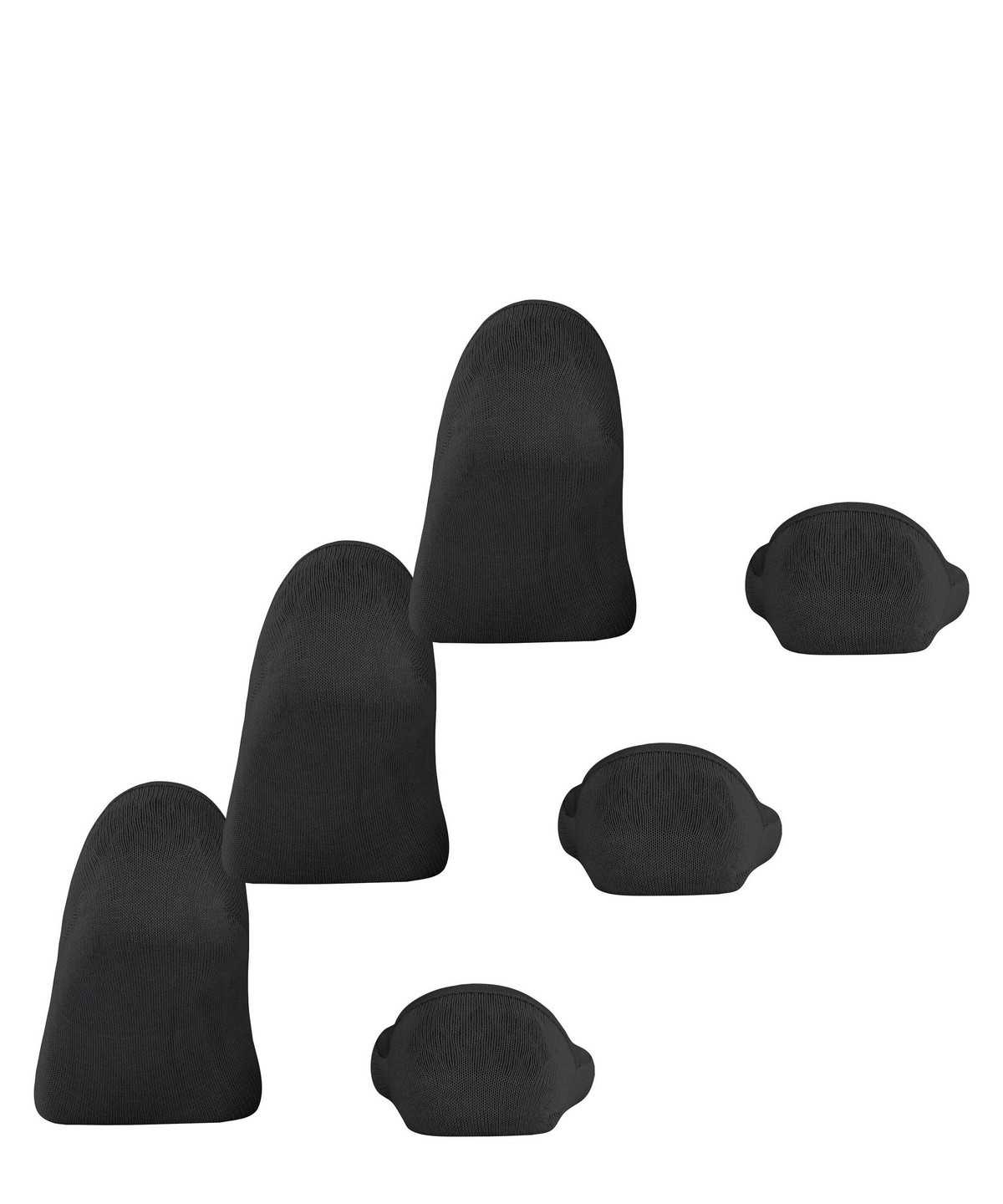 Falke Step 3-Pack Invisibles No Show Socks Női Fekete | GLWH-90138