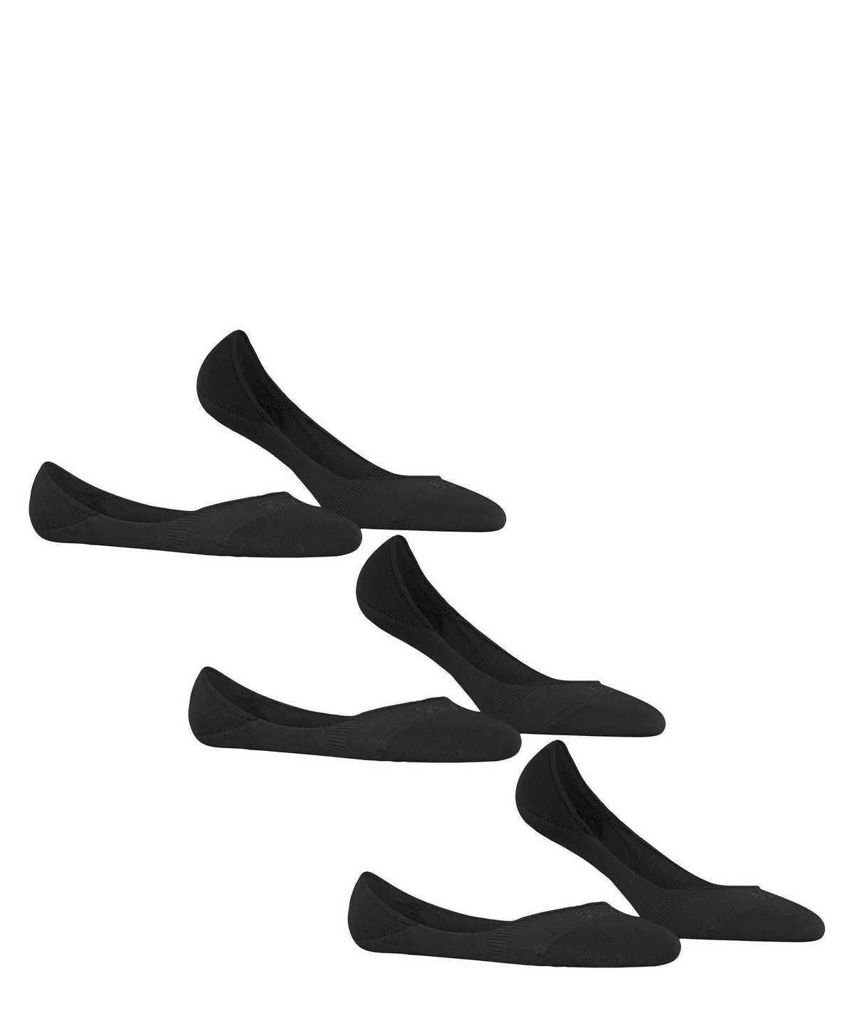 Falke Step 3-Pack Invisibles No Show Socks Női Fekete | GLWH-90138