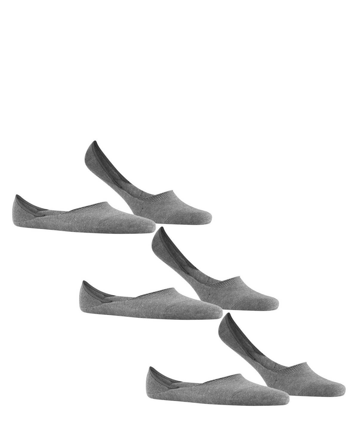 Falke Step Medium Cut 3-Pack Invisibles No Show Socks Férfi Szürke | XDSO-80296