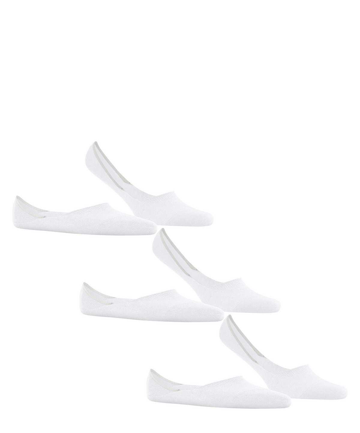 Falke Step Medium Cut 3-Pack Invisibles No Show Socks Férfi Fehér | IJEV-50217