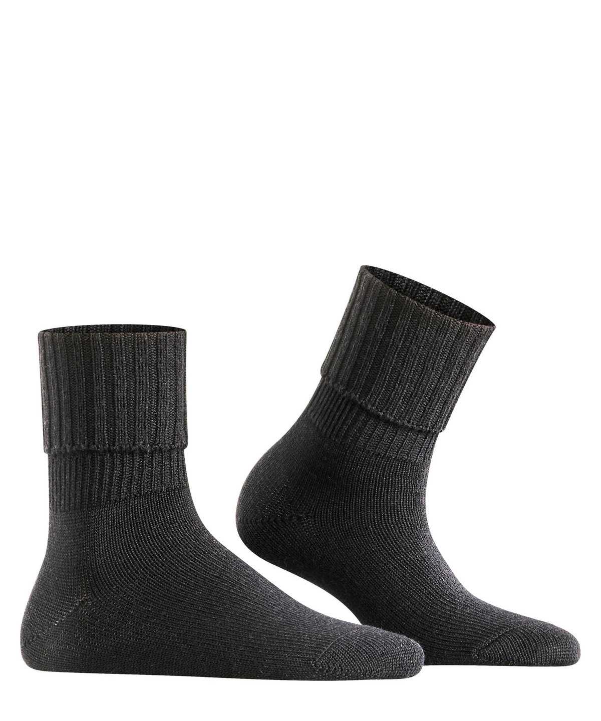 Falke Striggings Rib Boot socks Zokni Női Fekete | AEVB-91206