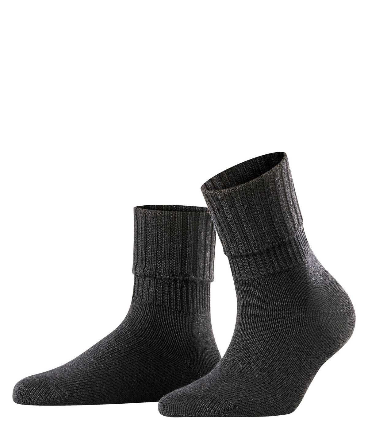 Falke Striggings Rib Boot socks Zokni Női Fekete | AEVB-91206