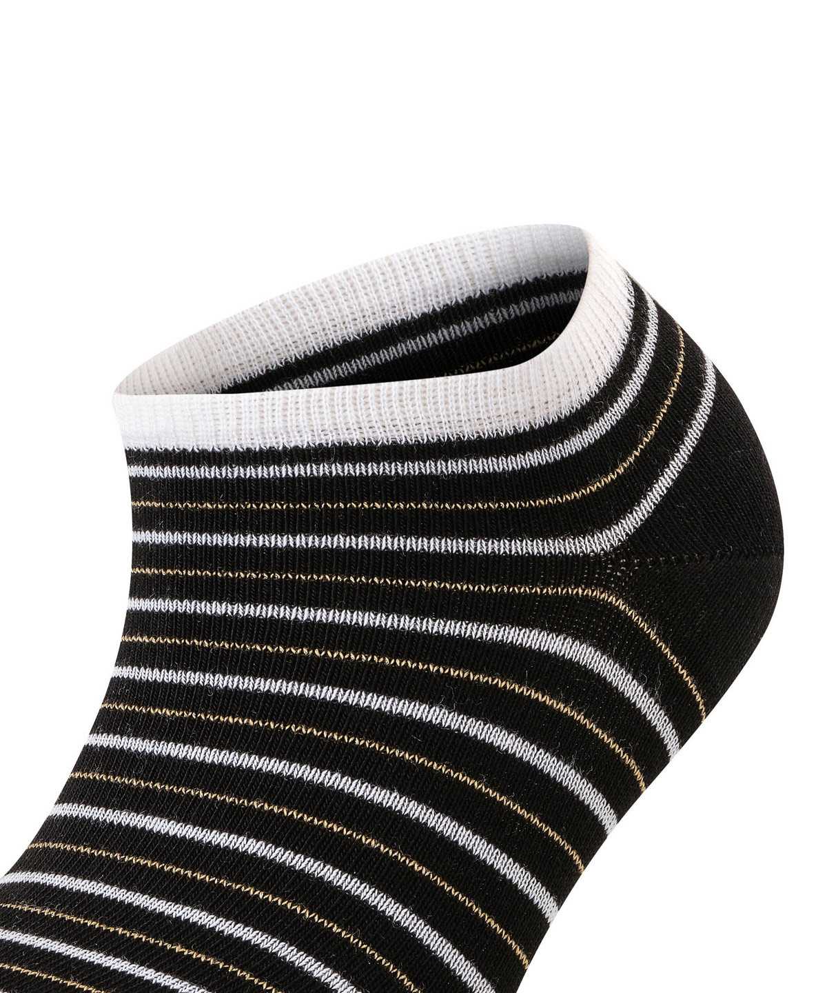 Falke Stripe Shimmer Sneaker Socks Zokni Női Fekete | ZTSG-24687