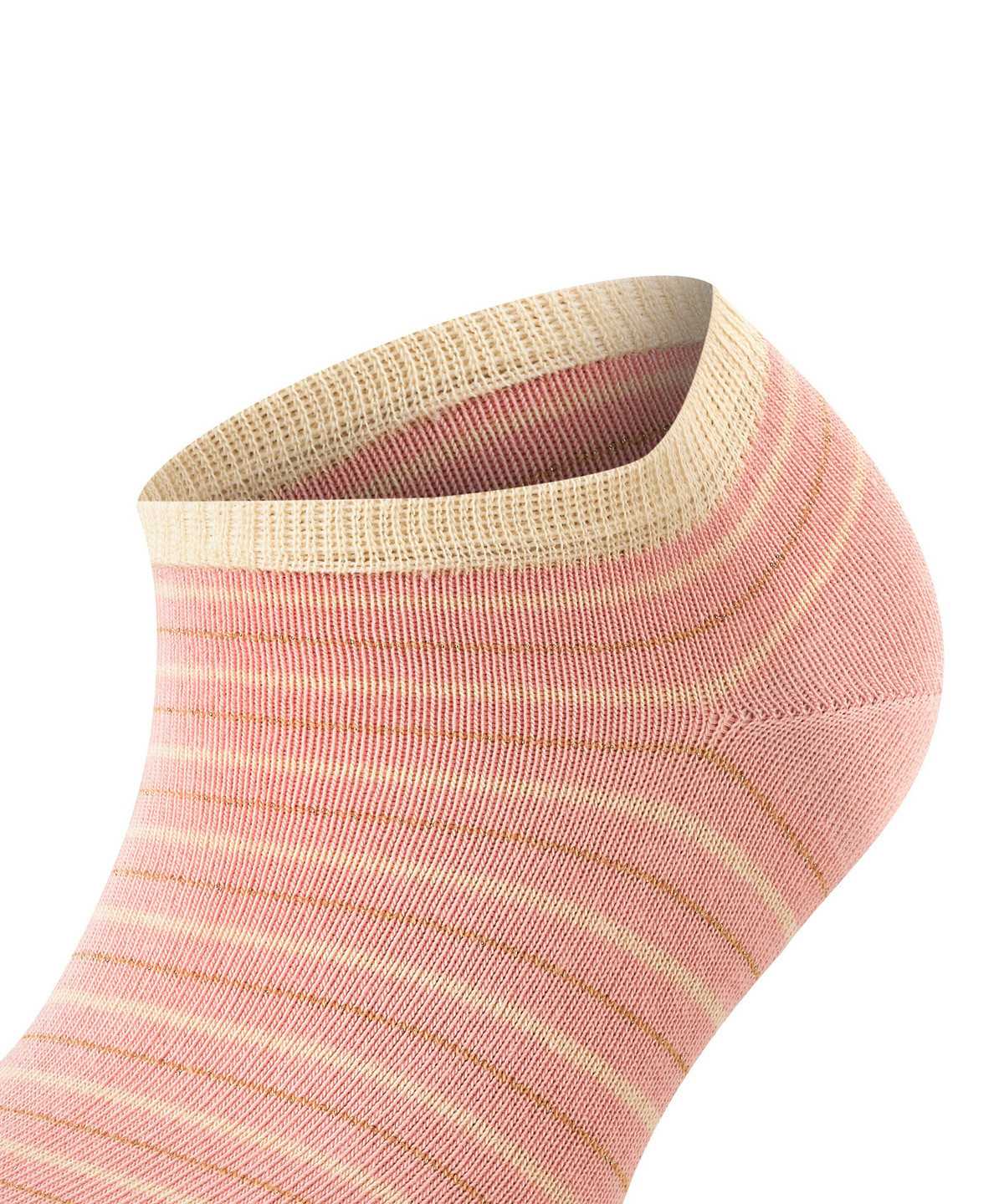 Falke Stripe Shimmer Sneaker Socks Zokni Női Rózsaszín | RSPD-31065