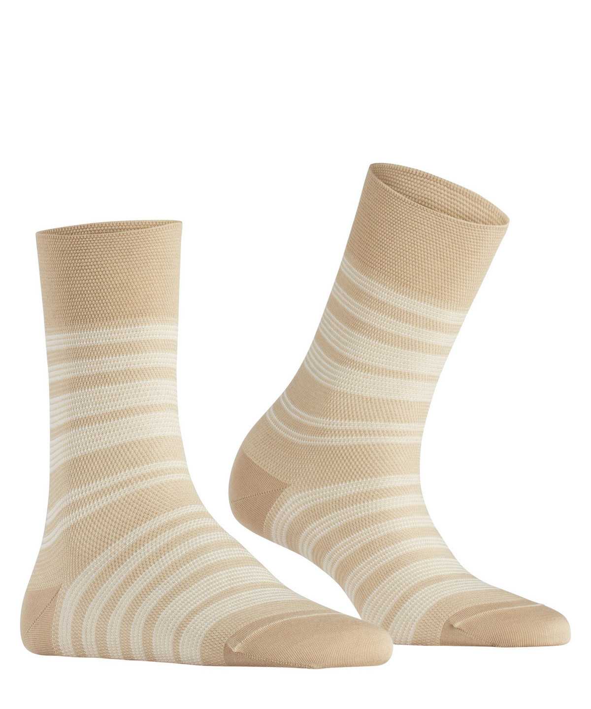 Falke Sunset Stripe Socks Zokni Női Bézs | PFNE-32061