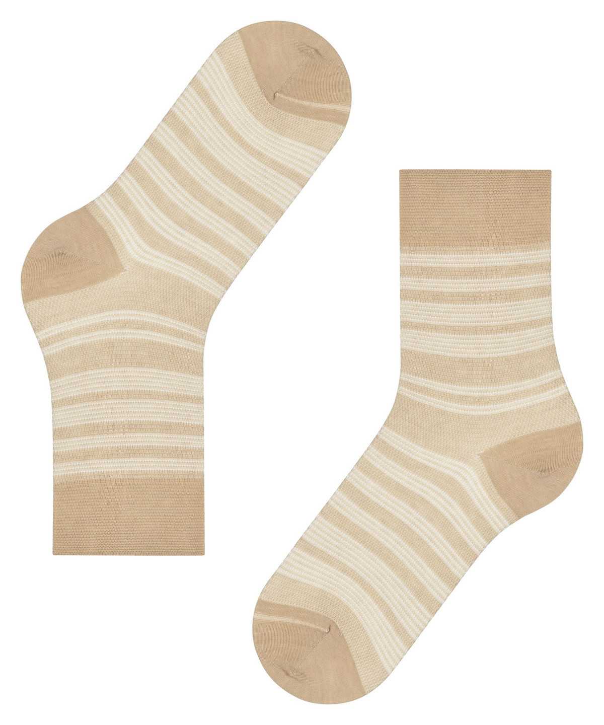 Falke Sunset Stripe Socks Zokni Női Bézs | PFNE-32061