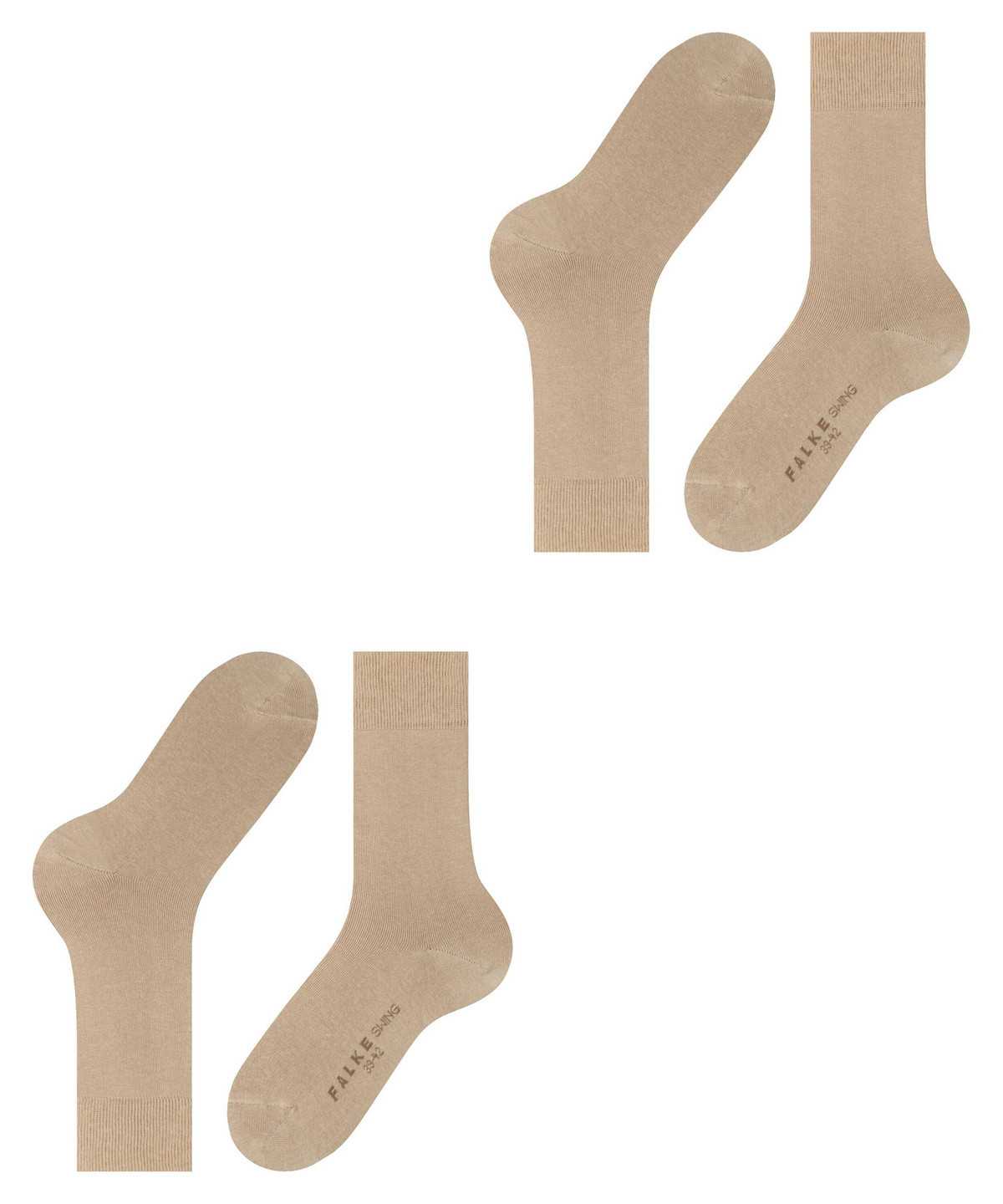 Falke Swing 2-Pack Socks Zokni Férfi Bézs | OGSH-12035